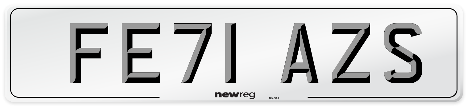 FE71 AZS Number Plate from New Reg